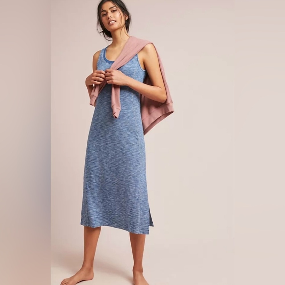 Anthropologie Blue Midi Dress